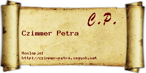 Czimmer Petra névjegykártya